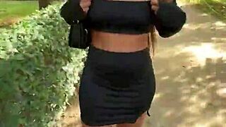 Kaitlyn Katsaros Takes Brutal Public Throat Fisting in Toilet