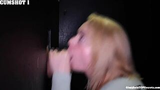 Sophia swallows 12 gloryhole cumshots