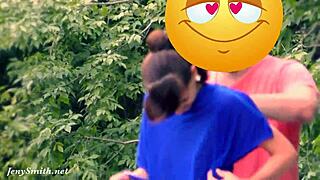 jeny can't hide as cam catches her stripped nude on street