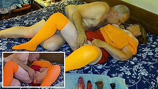 Granny Carmen Velma Cosplay Sucks Cock to Creampie