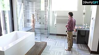 boss catches dildo thief slut punishes her tight pussy with monster cock