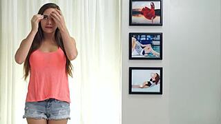 casting teen roughly fucked hard in intense cowgirl position interview