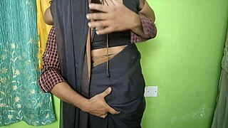 horny indian wife teases with tight pussy foreplay alongside her husband