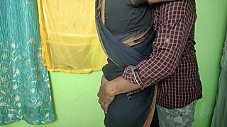 horny indian wife teases with tight pussy foreplay alongside her husband