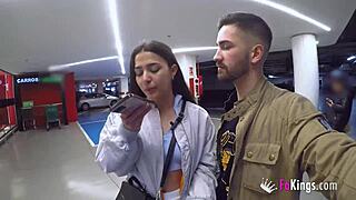 nuria millan sneaks bent over doggystyle in mall shop
