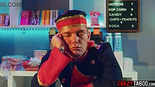 wanna see petite athena faris roughly fuck her naughty boyfriend in cinema?