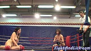 wanna see these euro babes strip naked after wrestling?