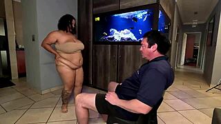 stripping teasing then sucking his thick cock hard
