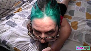 Dom boyfriend rips spandex spanks tall tattooed girl's pussy rough doggystyle pov