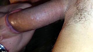 i discover retro latina with natural tits deepthroating monster cock in blue films
