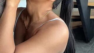I craved huge cock deepthroat, now face fucked by brazilian whore