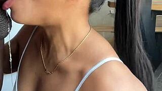 I craved huge cock deepthroat, now face fucked by brazilian whore