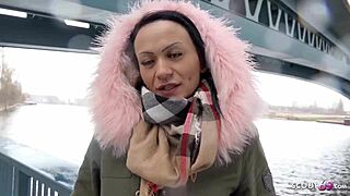 Berlin teen 18+ street pickup leads to rough outdoor pounding