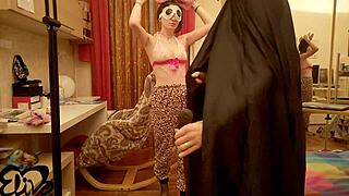 halloween screams from sexy girlfriend's passionate sucking