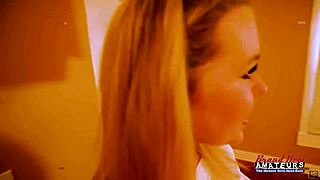 Stacie's Busty Blonde Messy BJ Stretches Throat Wildly!