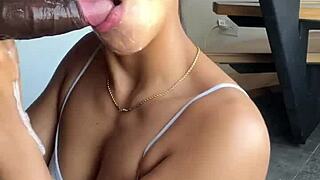 I craved huge cock deepthroat, now face fucked by brazilian whore