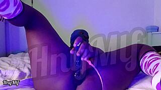 horny ebony milf masturbates with vibrator and toys in full homemade video