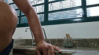 diogo's explicit solo brazilian masturbation frenzy revealed