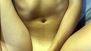 Skinny slut girlfriend pounded deep missionary style