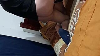 Bold couple worships huge latina ass in homemade domination sex