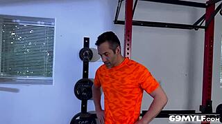 innocent milf andi avalon gets pounded hard during intense gym fuck