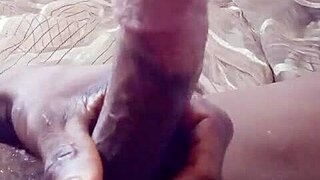 African stud pounds juicy ass in solo anal frenzy