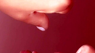 japanese beauty deepthroats uncensored cock closeup