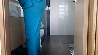 Colombian Maid Masturbates with Dildo in Kitchen