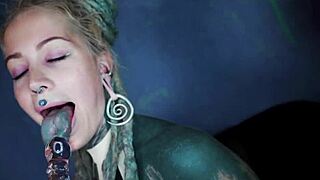 skinny tattooed teen masturbates squirts gapes prolapses solo