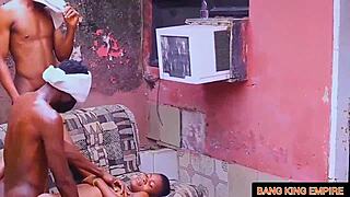 Tight Ebony Amateur Pussy and Asshole Stretched POV by Horny Neighbors