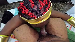 fierce warrior princess artemis chokes on monster cock deepthroat cum spit battle