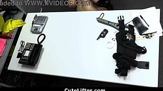 Caught Stealing Sunglasses Leana Begs with Desperate Fuck