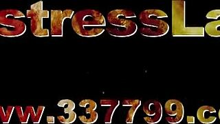 Mistress raises her masochistic slave with harsh asian bdsm riding