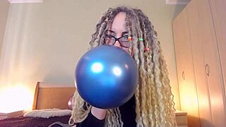 Curvy Big Tits Mommy Plays with Custom Balloons Teasingly