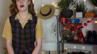 glamorous redhead cumming hard on black vibe damn