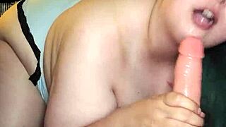 Curvy BBW Deepthroats Cock While Shaking Huge Ass
