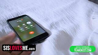 demi sutra's sloppy blowjob gets interrupted wild threesome shares cock pussies