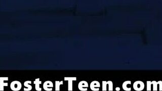 Petite Teen With Small Tits Obeys Hardcore Group Rules In Milf Led 3some Sex Tape