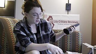 Redhead unboxes tests Maya ovipositor toys tight pussy big clit orgasm
