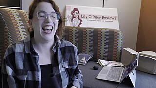 Redhead unboxes tests Maya ovipositor toys tight pussy big clit orgasm