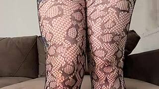 Redhead slut with massive tits teases countdown joi on her sexy shoes