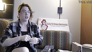 Redhead unboxes tests Maya ovipositor toys tight pussy big clit orgasm