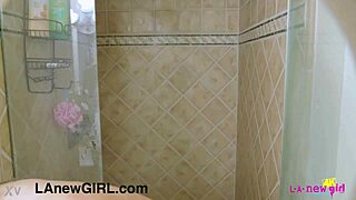 i'm that cute blonde teen loving my steamy shower time