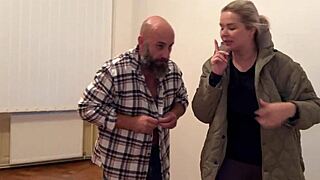 Horny housewife tempts neighbor's huge cock for juicy wet pounding