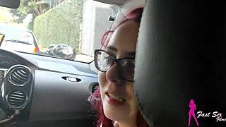 flashing ass on street leads to car suck session