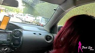 flashing ass on street leads to car suck session