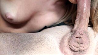 Petite babe with pink nipples gives hottest cum-drenched blowjob compilation.