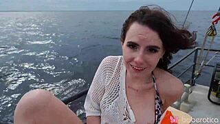 Darcy Dark Moans Ecstatically Masturbating Solo On Boat In 4K