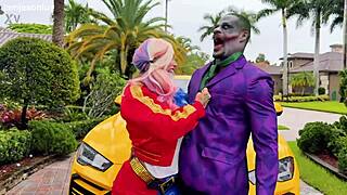jason luv unloads creampie in kali roses as harley quinn