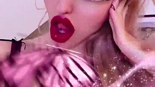 Russian blonde goddess mistress in glasses demands total fetish obedience